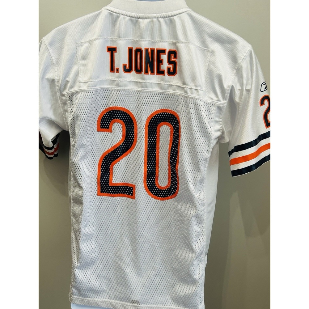 Reebok NFL Chicago Bears Thomas Jones‎ #20 White Yth Large 14-16 Football Jersey